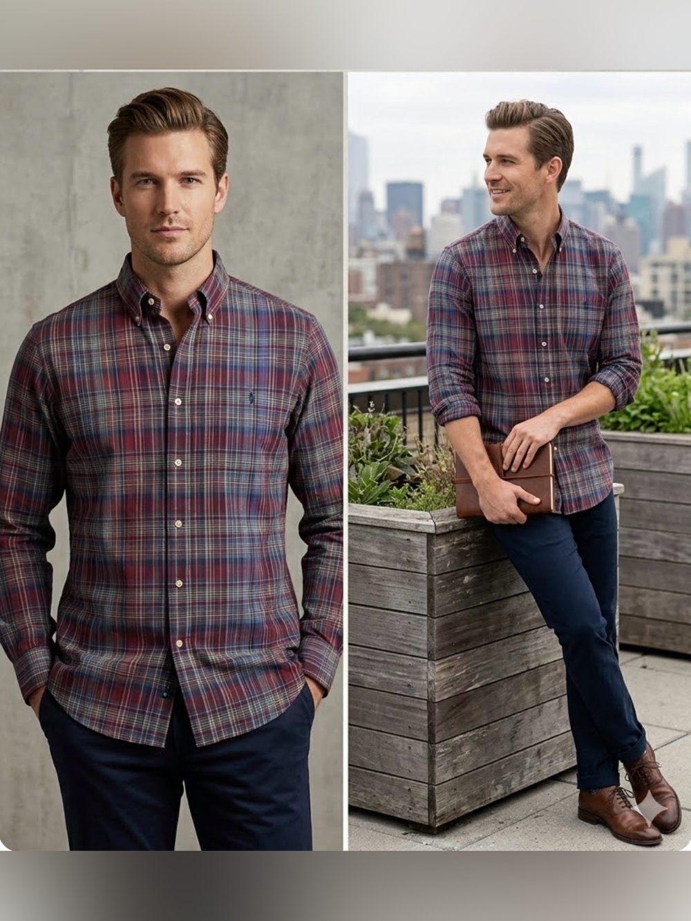 NWT Ralph Lauren Men’s Shirt Plaid Classic Fit Sz XL